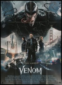 6g1486 VENOM French 1p 2018 Marvel, great image of Tom Hardy in the title role transforming!