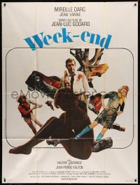 6g1503 WEEK END French 1p 1968 Jean-Luc Godard, great montage with sexy Mireille Darc!