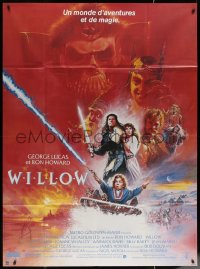 6g1519 WILLOW French 1p 1988 George Lucas & Ron Howard, art of Kilmer & cast by Brian Bysouth!