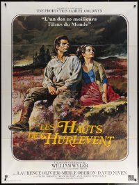 6g1529 WUTHERING HEIGHTS French 1p R1970s Laurence Olivier is torn with desire for Merle Oberon!