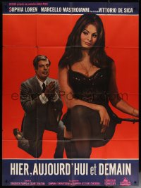 6g1531 YESTERDAY, TODAY & TOMORROW French 1p 1964 sexy Sophia Loren, Marcello Mastroianni, De Sica