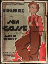 6g1535 YOUNG DONOVAN'S KID French 1p 1933 great different art of Jackie Cooper, ultra rare!
