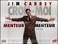6g0651 LIAR LIAR French 8p 1996 huge image of smiling lawyer Jim Carrey with arms outstretched!