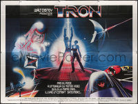 6g0655 TRON French 8p 1982 Walt Disney sci-fi, Jeff Bridges in a computer, cool special effects!