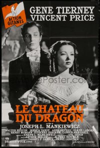 6g0667 DRAGONWYCK French 32x47 R1990s great c/u of Gene Tierney & Vincent Price, Ernst Lubitsch!