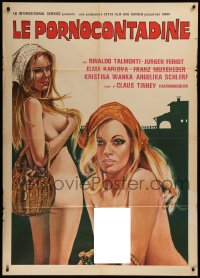 6g0245 AUCH NINOTSCHKA ZIEHT IHR HOSCHEN AUS Italian 1p 1980 art of sexy naked German ladies!