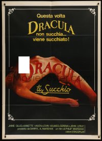 6g0265 DRACULA SUCKS Italian 1p 1979 different censored image of completely naked woman!