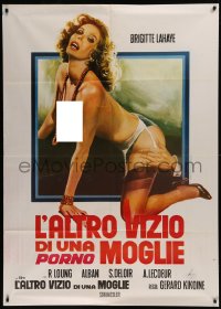 6g0267 EDUCATION OF THE BARONESS Italian 1p 1978 art of near-naked sexy Brigitte Lahaie spanked!