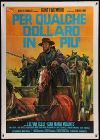 6g0273 FOR A FEW DOLLARS MORE Italian 1p R1990s different art of Eastwood on stagecoach by Ciriello!