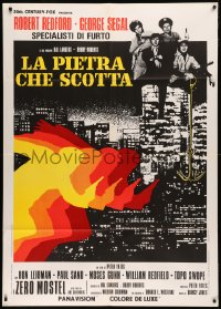 6g0285 HOT ROCK Italian 1p 1972 Robert Redford, George Segal, cool completely different art!