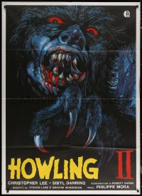 6g0287 HOWLING II Italian 1p 1989 1989 cool and different Josh Kirby werewolf monster art!
