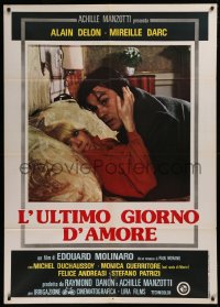 6g0288 HURRIED MAN Italian 1p 1977 Edouard Molinaro's L'Homme Presse, Alain Delon & Mireille Darc!