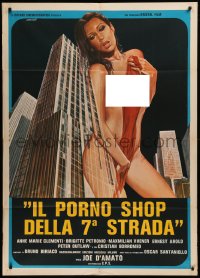 6g0322 PLEASURE SHOP ON THE AVENUE Italian 1p 1979 Luca art of sexy naked Annamaria Clementi, rare!