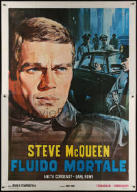 6g0363 BLOB Italian 2p R1971 different Piovano art with young Steve McQueen prominently shown!