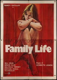 6g0379 FAMILY LIFE Italian 2p 1973 Ken Loach, different artwork of sexy naked Sandy Ratcliff!
