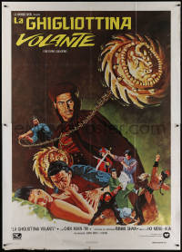 6g0380 FLYING GUILLOTINE Italian 2p 1976 Shaw Brothers, cool art of the most deady weapon!
