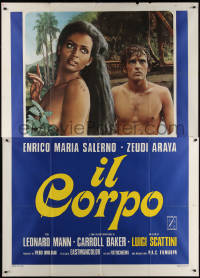 6g0384 IL CORPO Italian 2p 1974 sexy naked Zeudi Araya & Enrico Maria Salerno on island, rare!