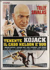 6g0395 MARCUS-NELSON MURDERS Italian 2p 1978 best art of Telly Savalas as Kojack before TV series!