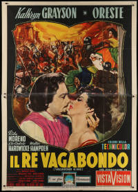 6g0415 VAGABOND KING Italian 2p 1956 Curtiz, different Nistri art of Kathryn Grayson & Oreste, rare!