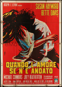 6g0417 WHERE LOVE HAS GONE Italian 2p 1965 different Brini art of Connors & Joey Heatherton, rare!