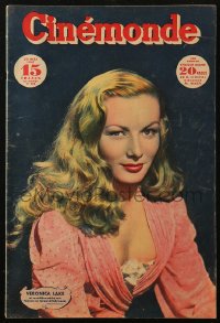 6g0154 CINEMONDE French magazine May 20, 1947 great cover portrait of sexy Veronica Lake!