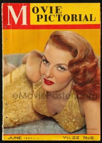 6g0161 MOVIE PICTORIAL Japanese magazine June 1957 cover portrait of beautiful Jane Russell!