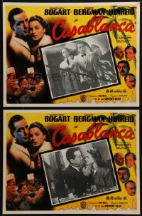 6g0164 CASABLANCA 2 Mexican LCs R1990s Humphrey Bogart, Ingrid Bergman, Paul Henreid
