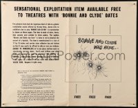 6g0024 BONNIE & CLYDE ad supplement 1967 advertising cool bullet hole window stickers & more!