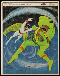 6g0038 SPACE GHOST 12x15 Whitman frame-tray puzzle 1967 cool cartoon art of him rescuing Blip!