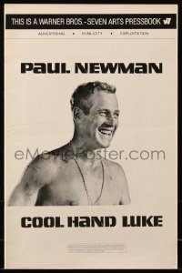 6g0194 COOL HAND LUKE pressbook 1967 Paul Newman prison escape classic, includes the herald!