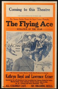 6g0198 FLYING ACE pressbook 1926 exact full-size image of the 14x22 window card!