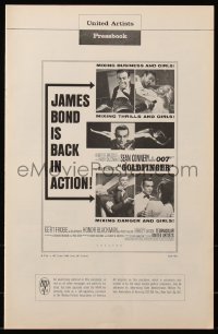 6g0201 GOLDFINGER pressbook 1964 wonderful images of Sean Connery as James Bond 007!
