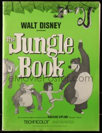 6g0208 JUNGLE BOOK pressbook 1967 Walt Disney cartoon classic, contains cool ad pad section!
