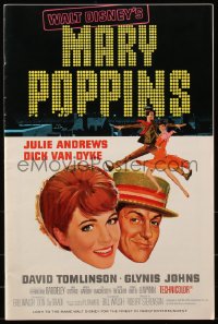 6g0211 MARY POPPINS pressbook 1964 Julie Andrews & Dick Van Dyke in Disney musical classic!