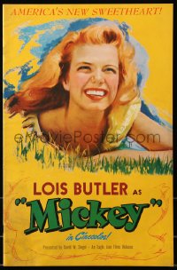 6g0212 MICKEY pressbook 1948 America's New Screen Sweetheart Lois Butler in the title role!