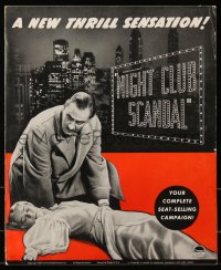 6g0215 NIGHT CLUB SCANDAL pressbook 1937 John Barrymore kills his cheating wife & frames her lover!