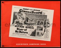 6g0223 RIVER OF NO RETURN pressbook 1954 Robert Mitchum & sexy Marilyn Monroe, Otto Preminger!