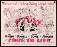6g0234 TRUE TO LIFE pressbook 1943 great Al Hirschfeld art all the Paramount stars, ultra rare!