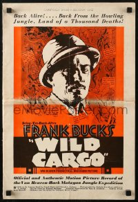 6g0239 WILD CARGO SECTION ONE ONLY pressbook 1934 Armand Denis, Frank Buck in Africa, ultra rare!
