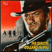 6g0427 FOR A FEW DOLLARS MORE Italian promo brochure 1965 Clint Eastwood, Sergio, different & rare!