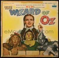 6g0137 WIZARD OF OZ 33 1/3 RPM soundtrack record 1962 music from the most classic motion picture!