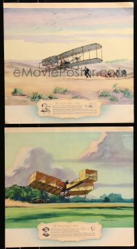 6g0048 CHARLES H. HUBBELL group of 12 16x17 art prints 1930s early airplanes from 1903 to 1914!