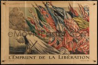 6g0106 L'EMPRUNT DE LA LIBERATION 32x48 French WWI war poster 1918 great art by Abel Faivre!