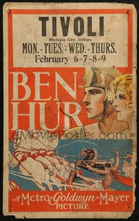 6g0441 BEN-HUR WC 1925 great close up art of Ramon Novarro and riding in chariot race!
