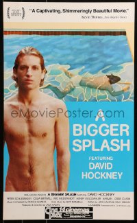 6g0442 BIGGER SPLASH WC 1974 barechested David Hockney by pool, classic gay documentary!