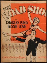 6g0456 CHASING RAINBOWS WC 1930 art of Bessie Love, King & dancers, The Road Show, ultra rare!