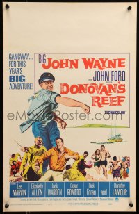 6g0462 DONOVAN'S REEF WC 1963 great art of punching sailor John Wayne, directed by John Ford!
