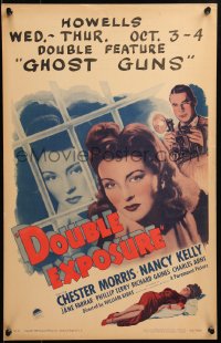 6g0463 DOUBLE EXPOSURE WC 1944 great image of Chester Morris with camera & Nancy Kelly, film noir!