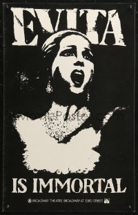 6g0111 EVITA stage play WC 1982 show with music by Andrew Lloyd Webber, Pels art of Loni Ackerman!