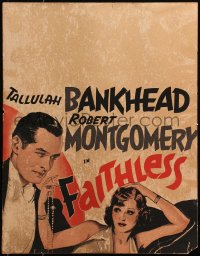 6g0469 FAITHLESS WC 1932 art of Tallulah Bankhead who becomes a prostitute to save Robert Montgomery!